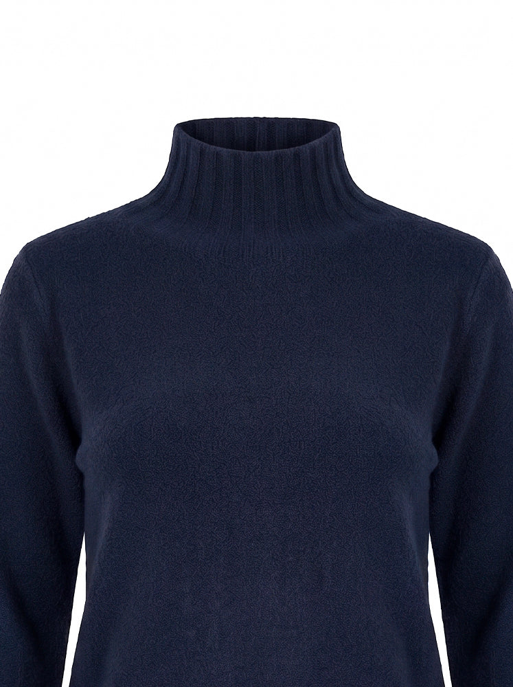 Pullover lupetto a costine