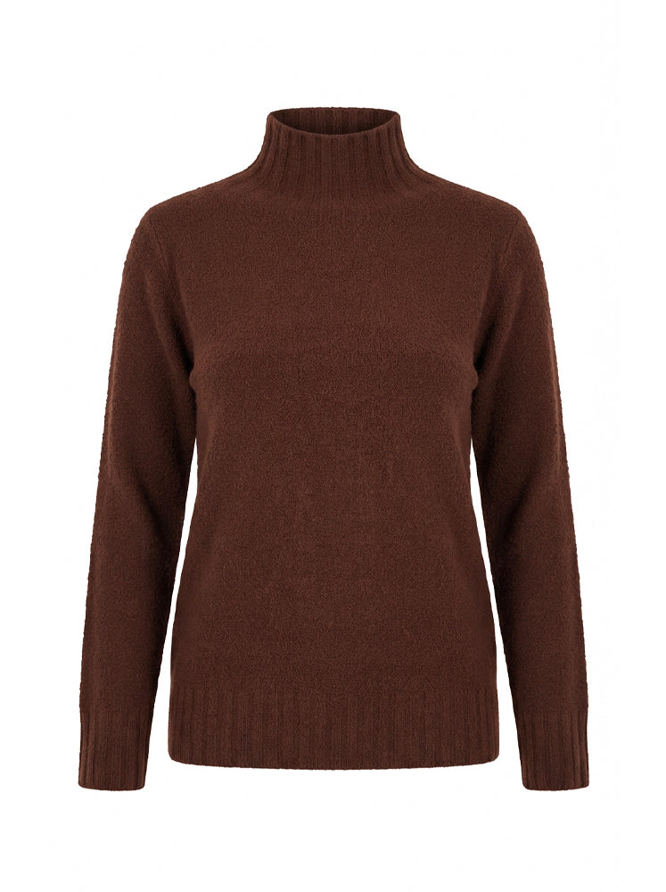 Pullover lupetto a costine