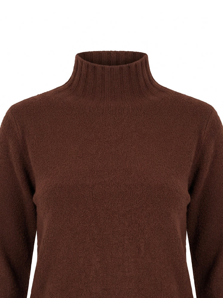 Pullover lupetto a costine