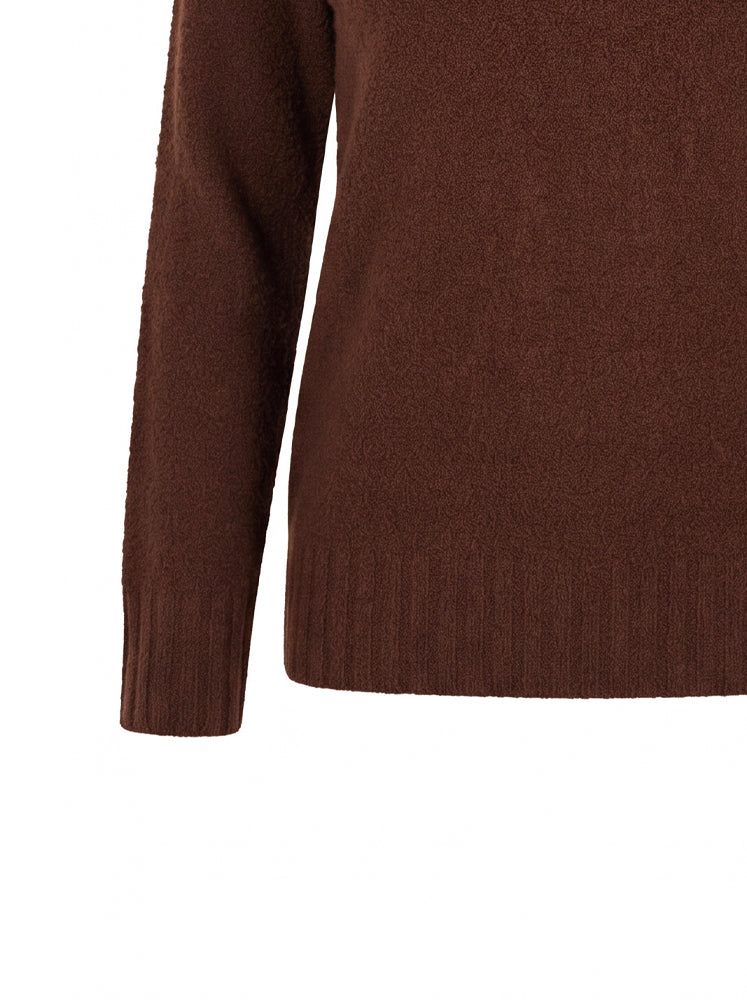 Pullover lupetto a costine