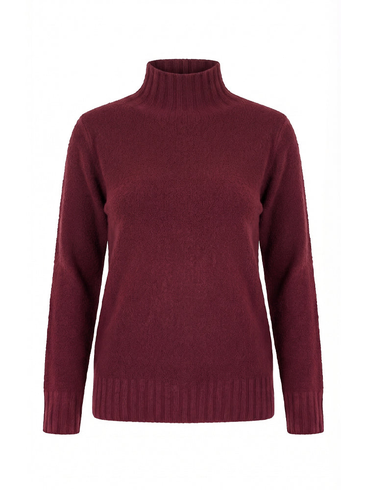 Pullover lupetto a costine