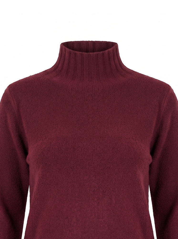 Pullover lupetto a costine