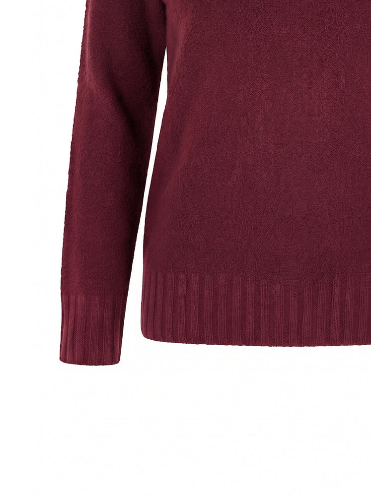 Pullover lupetto a costine