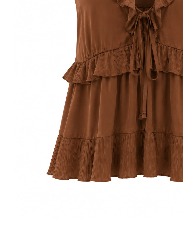 Top scollo a V e rouches