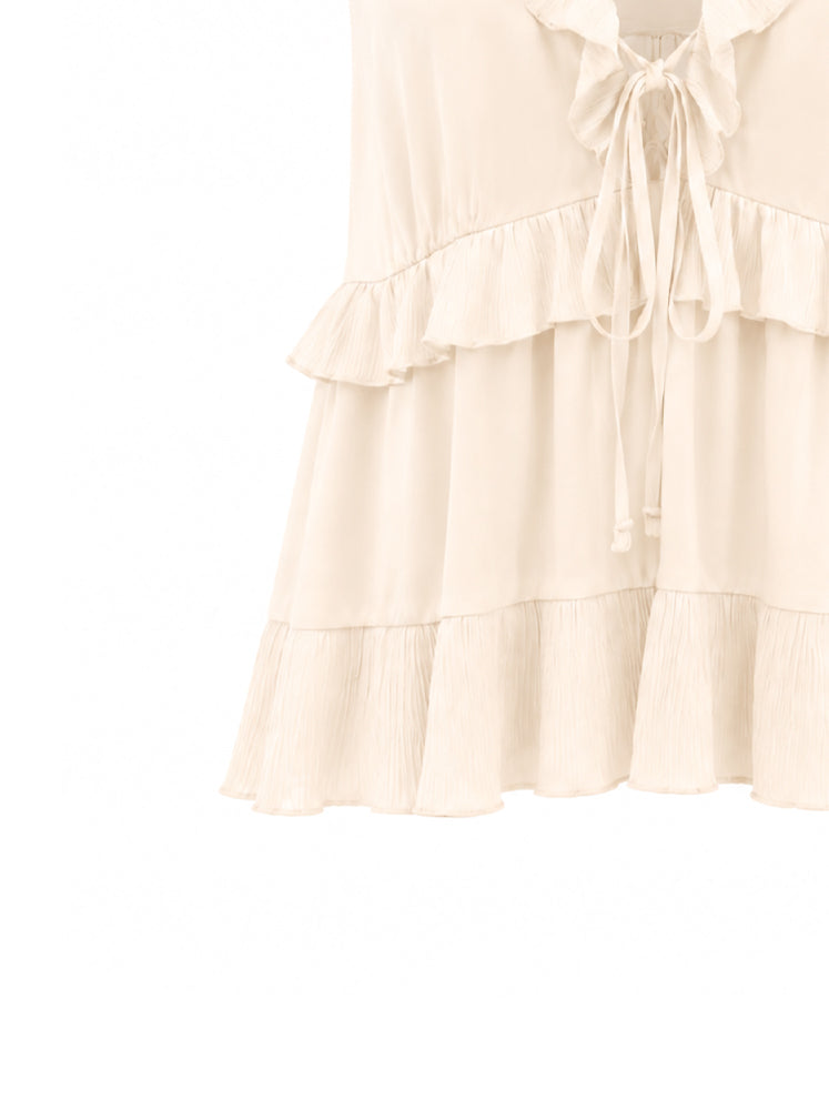 Top scollo a V e rouches
