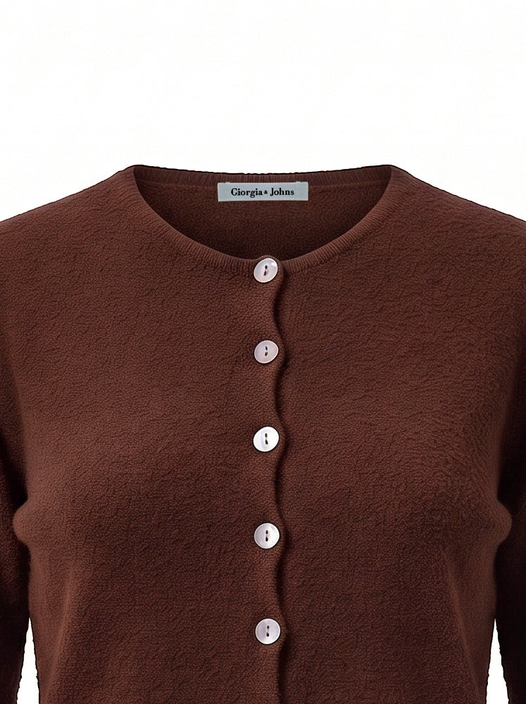 Cardigan alla coreana maglia rasata