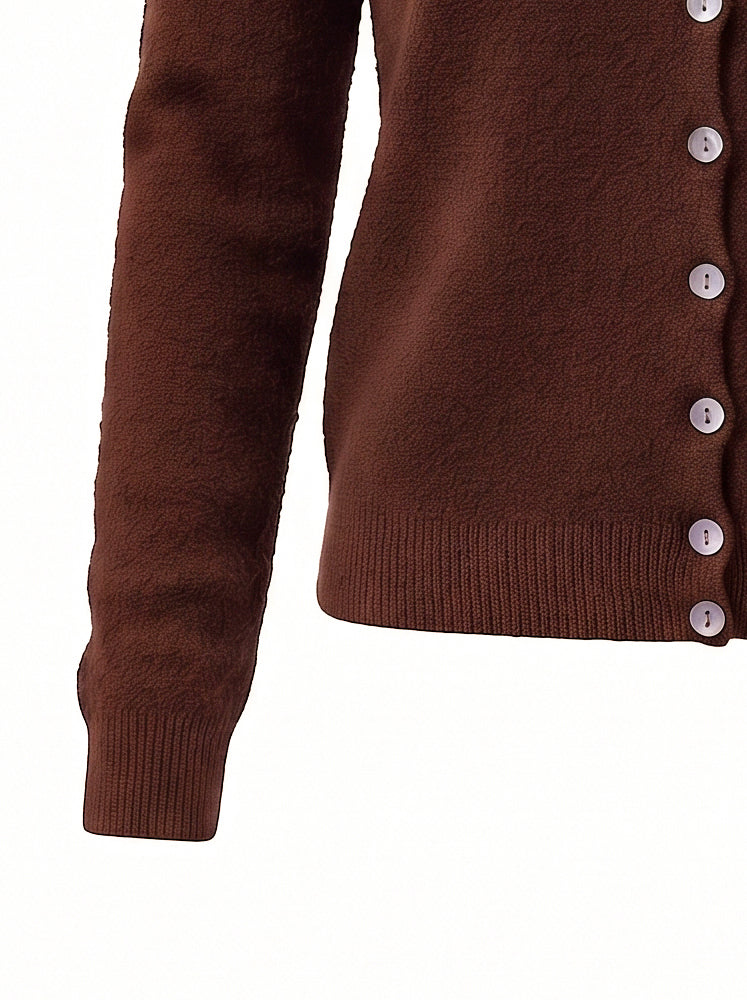 Cardigan alla coreana maglia rasata