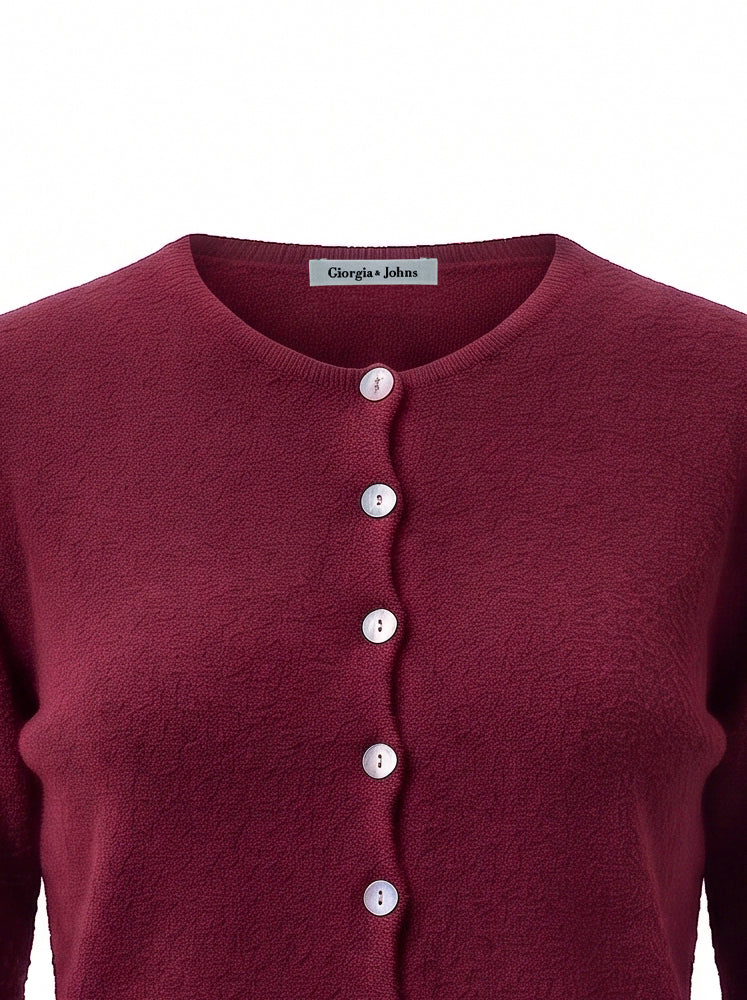 Cardigan alla coreana maglia rasata