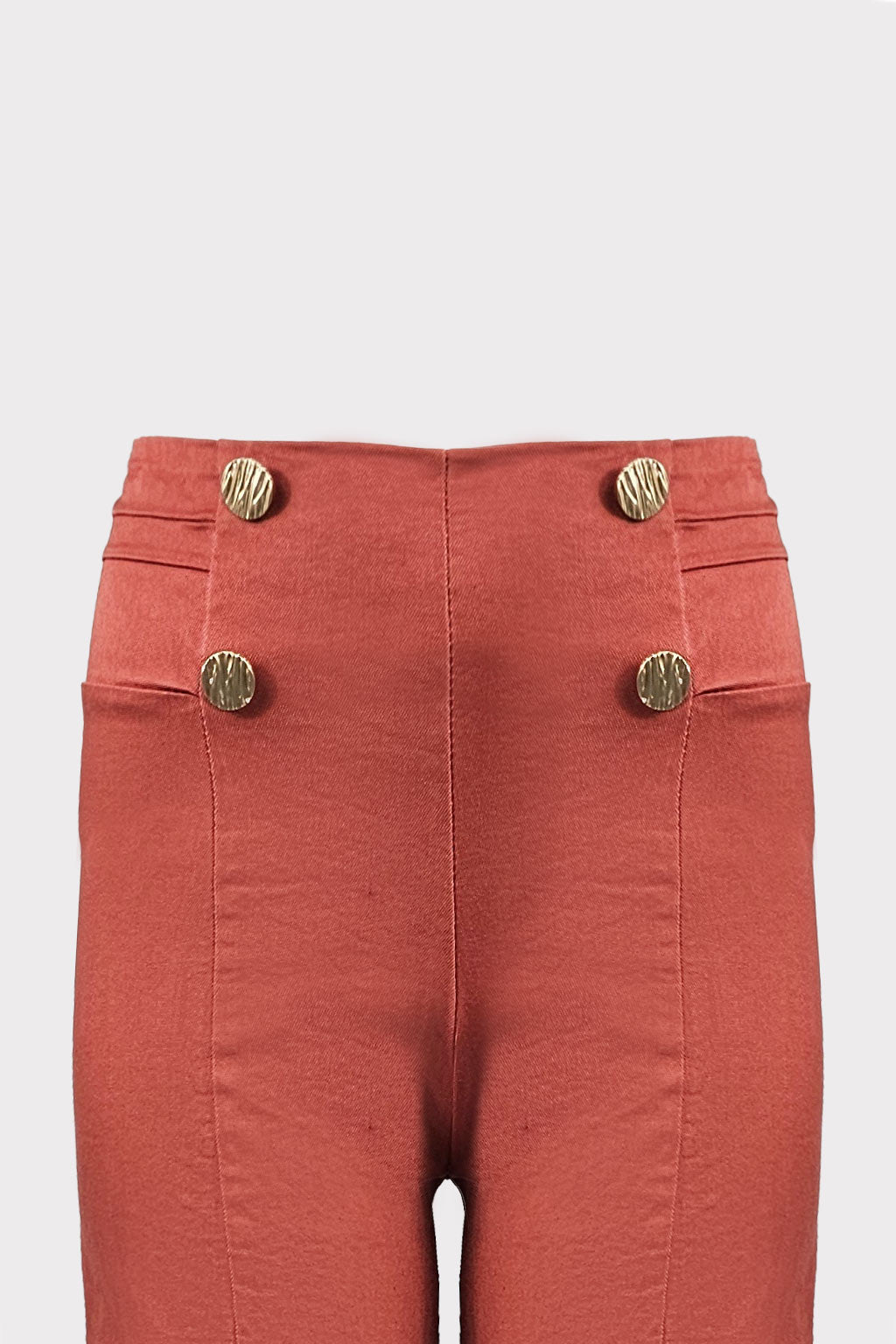 Pantalone flare con bottoni