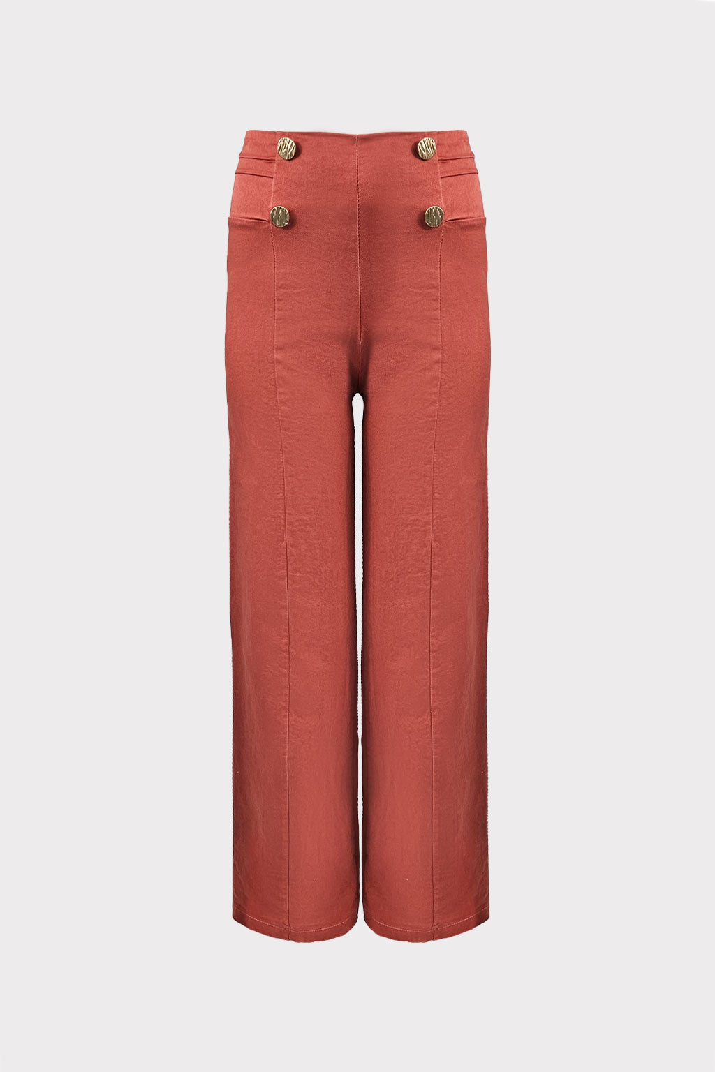 Pantalone flare con bottoni