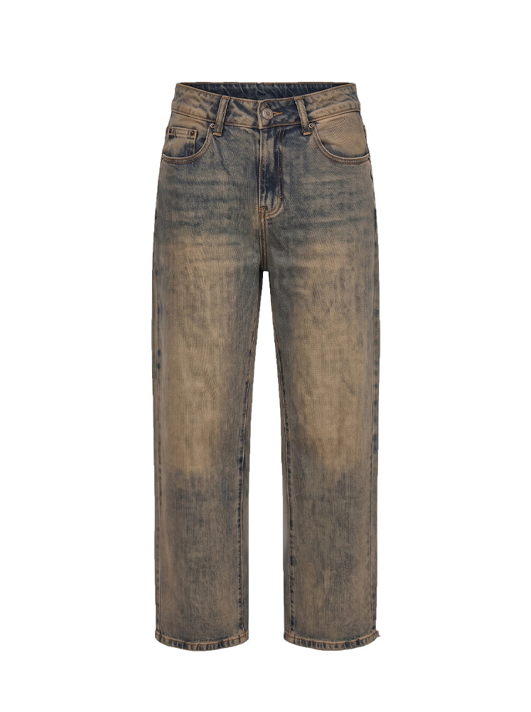Jeans wide leg vintage effetto tinted