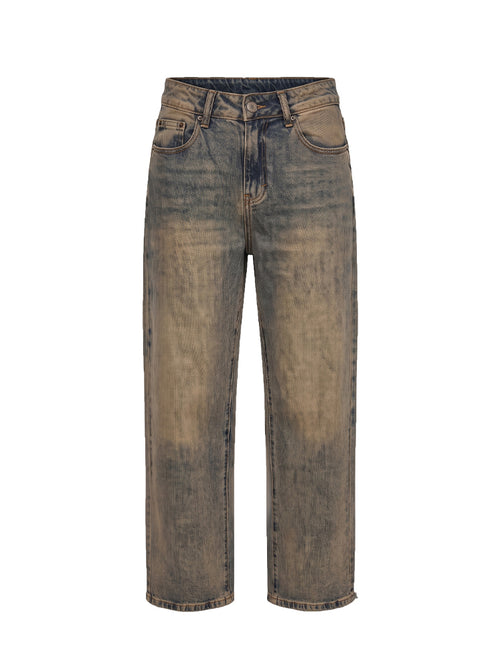 Jeans wide leg vintage effetto tinted