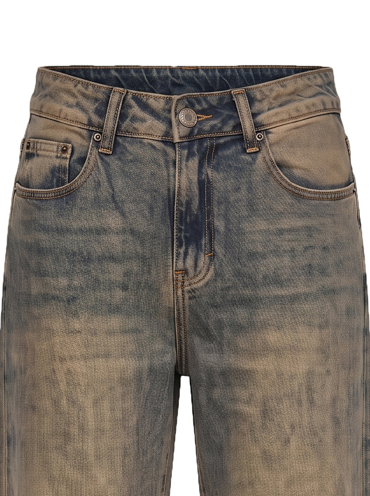 Jeans wide leg vintage effetto tinted