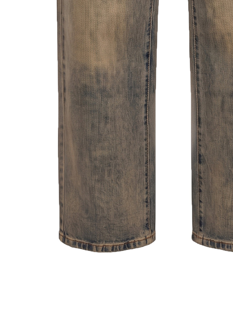 Jeans wide leg vintage effetto tinted