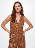 Gilet stampa floreale retro'