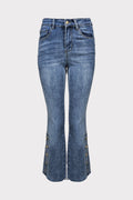 Jeans bottoni all'orlo