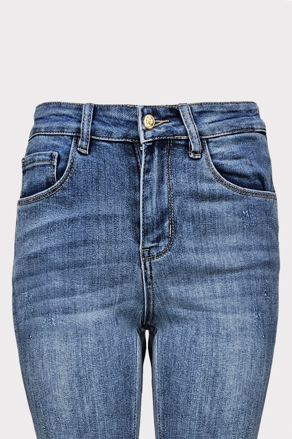 Jeans bottoni all'orlo