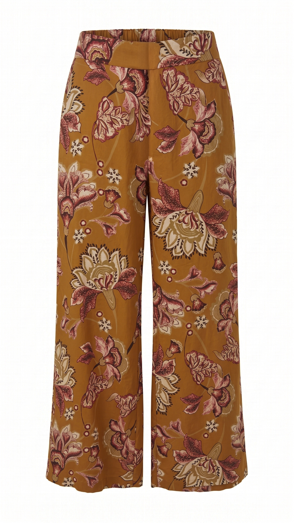 Pantaloni fluidi stampa floreale retro'
