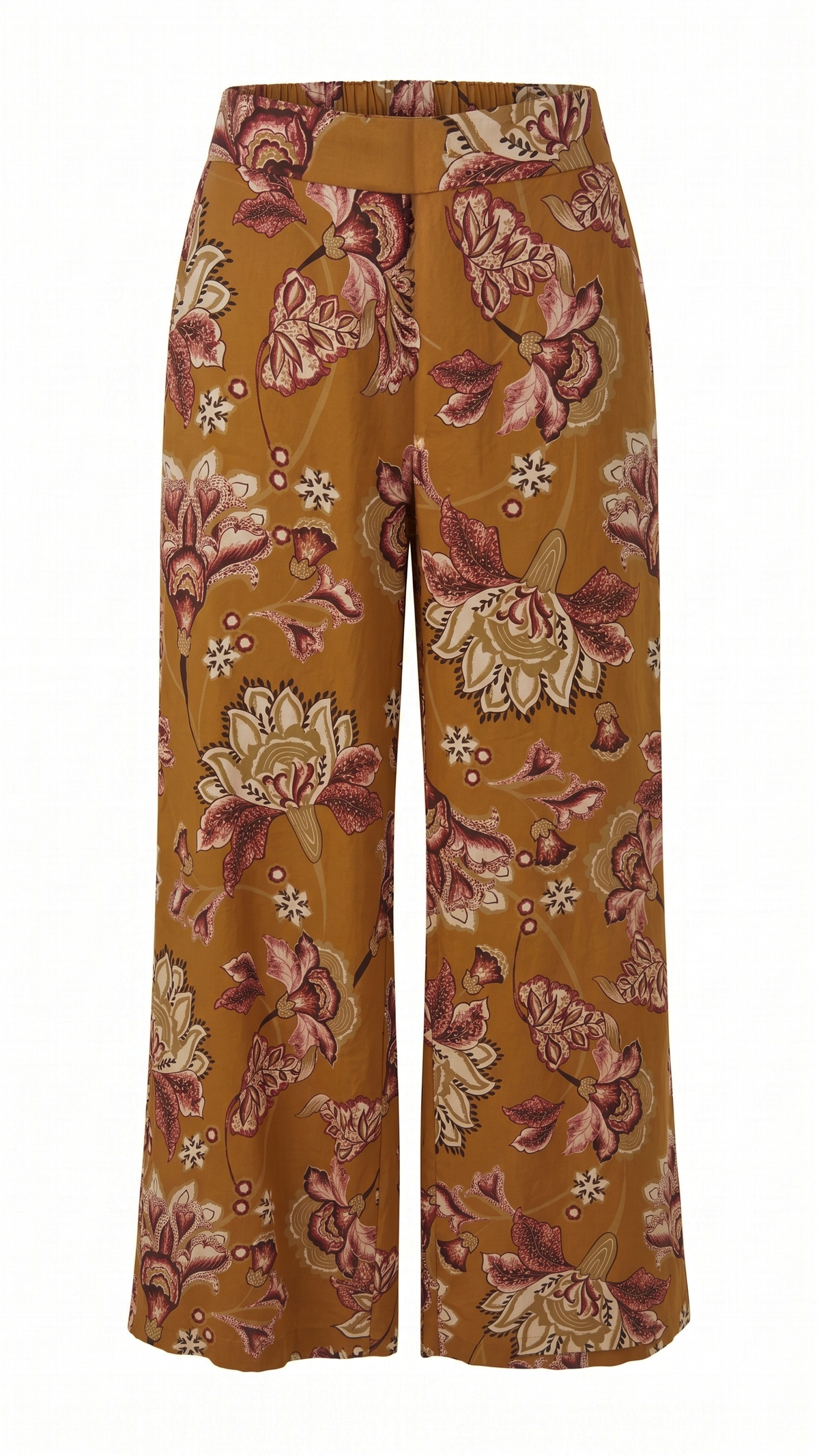 Pantaloni fluidi stampa floreale retro'