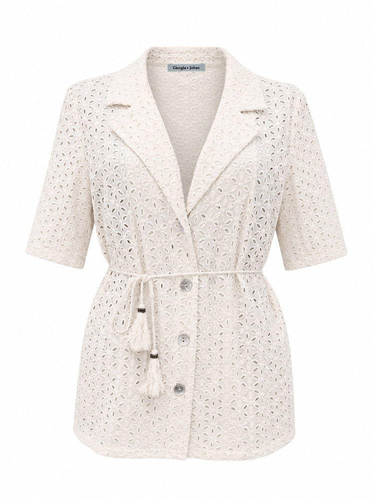 Camicia sangallo con cintura