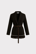 Cardigan con bordo jacquard