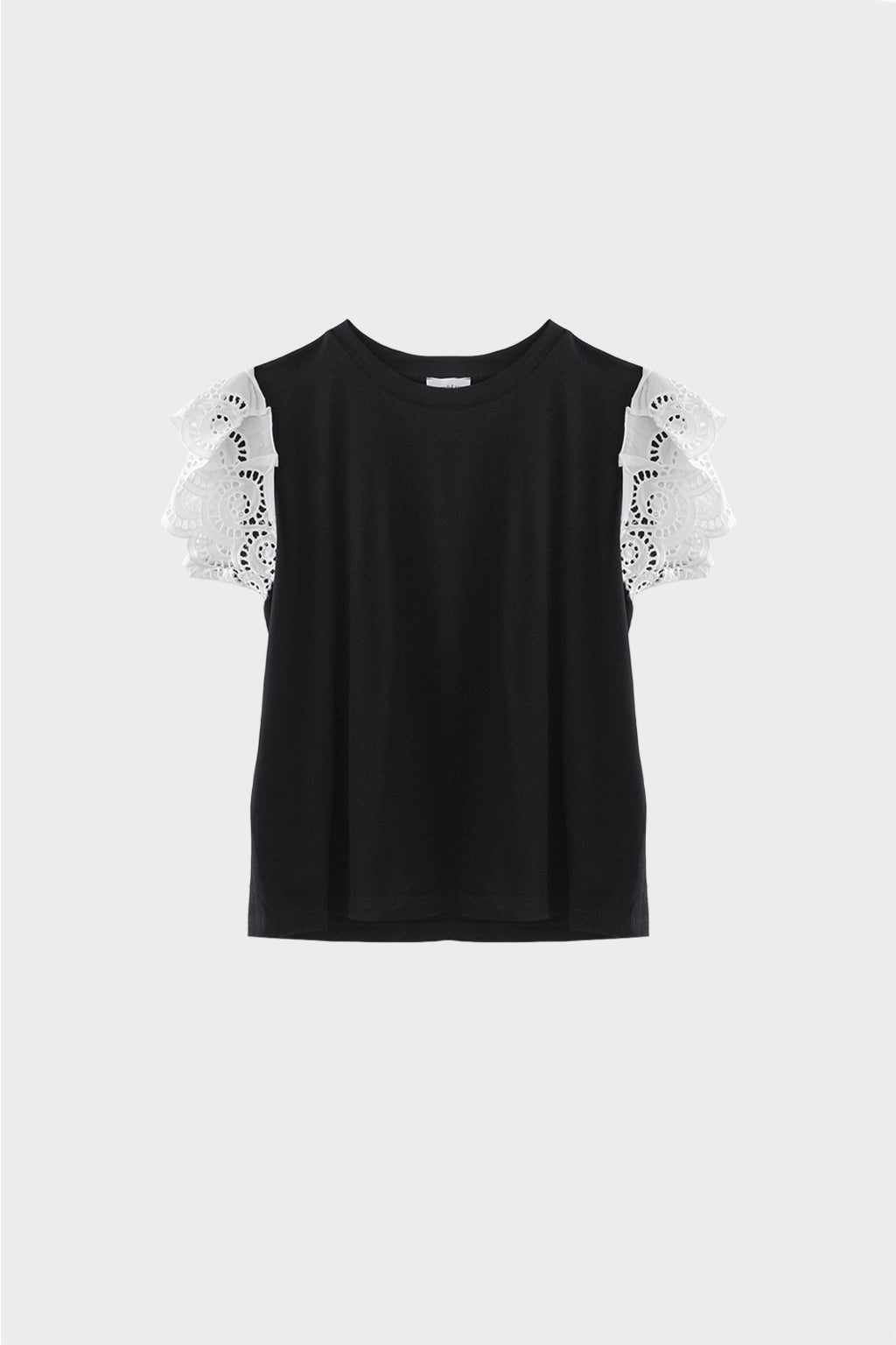 T-shirt maniche sangallo