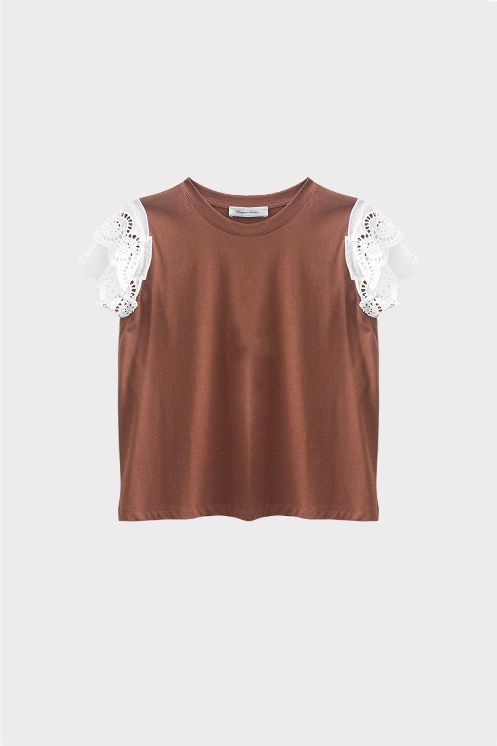 T-shirt maniche sangallo