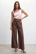 Pantaloni righe con fiocco