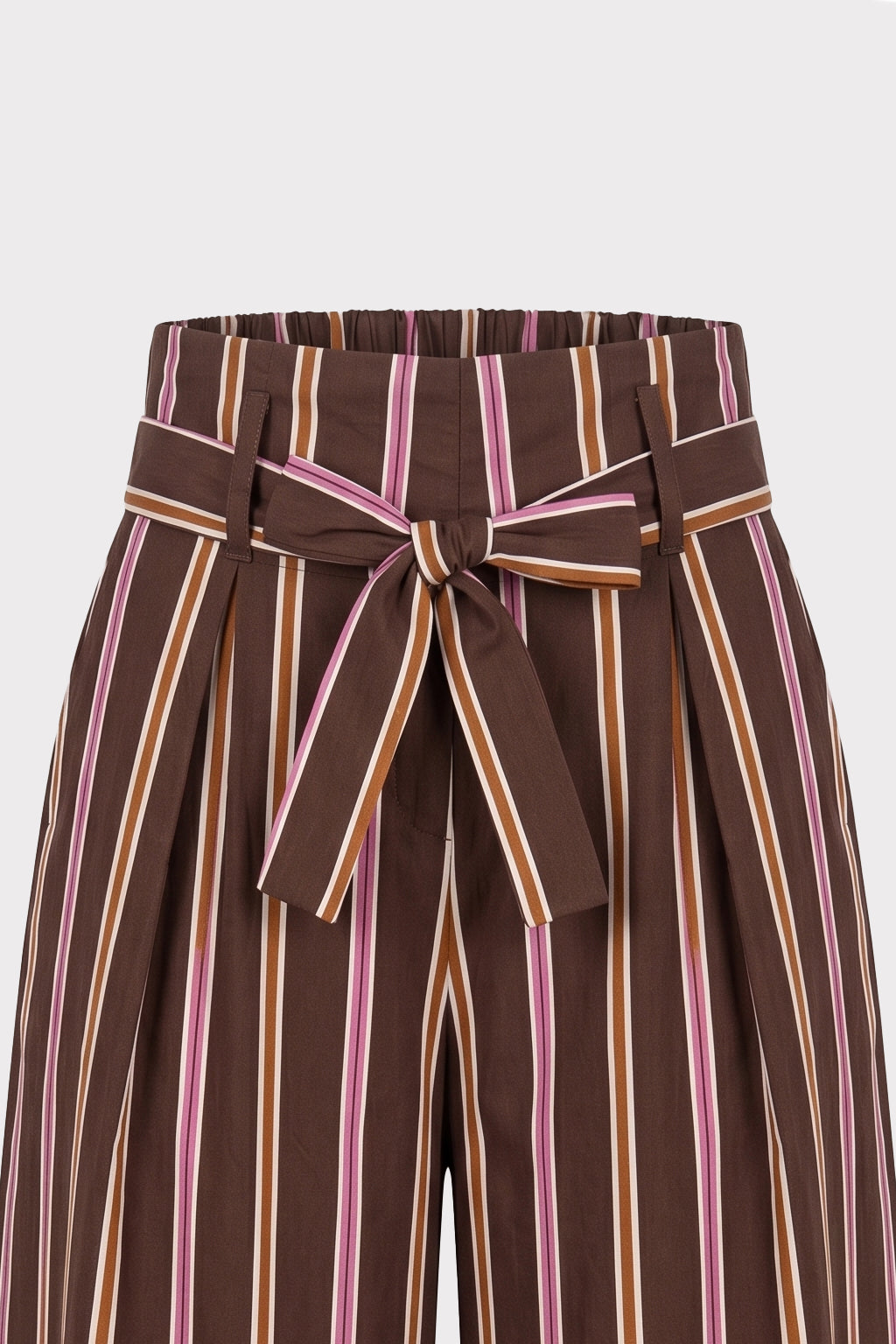 Pantaloni righe con fiocco