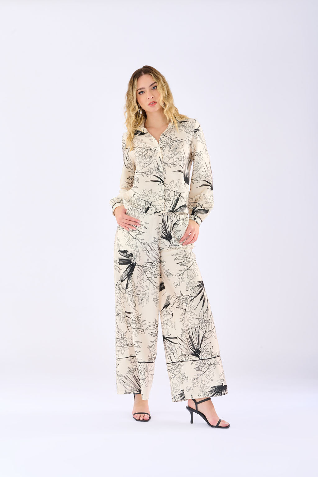 Pantalone stampa floreale