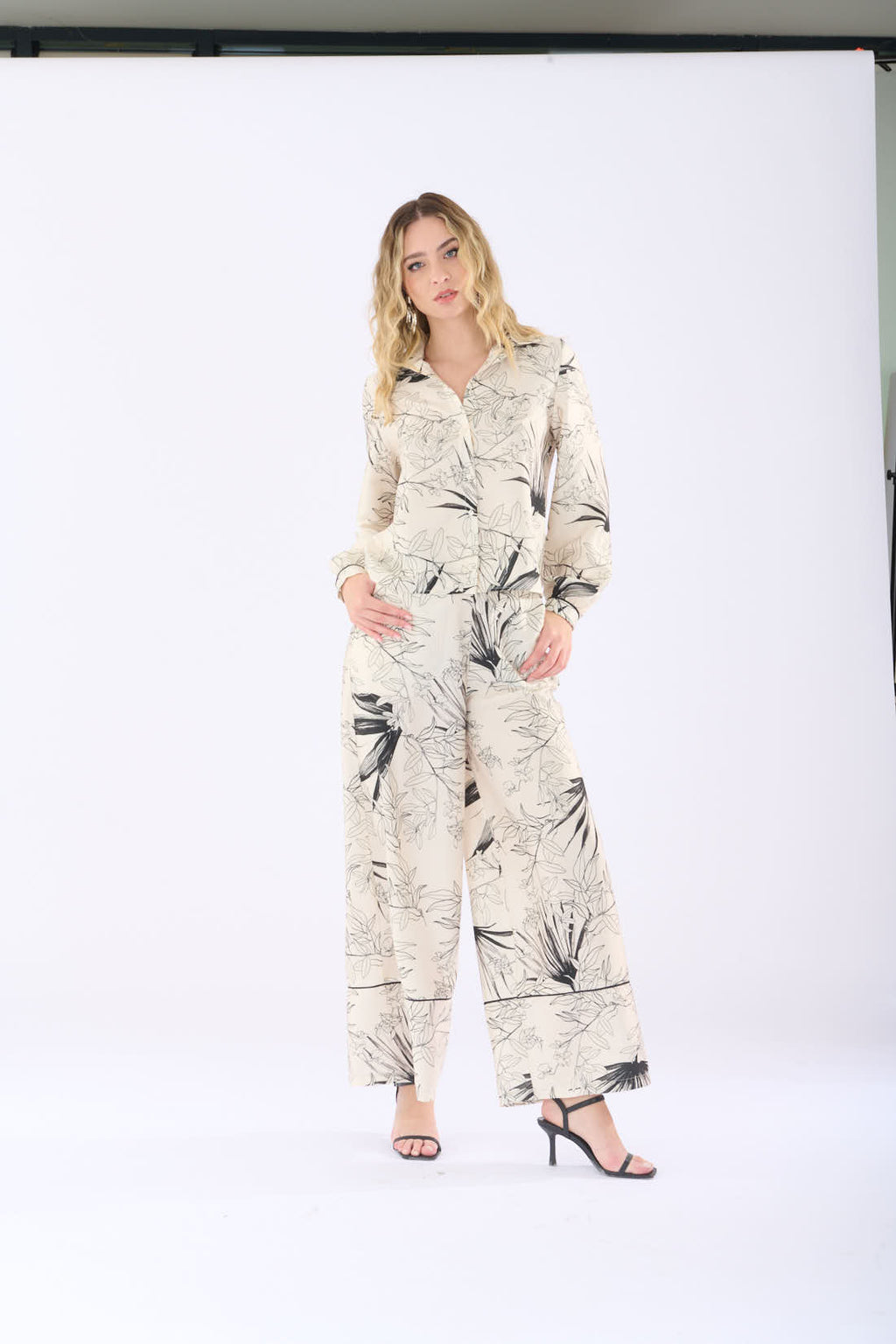 Pantalone stampa floreale