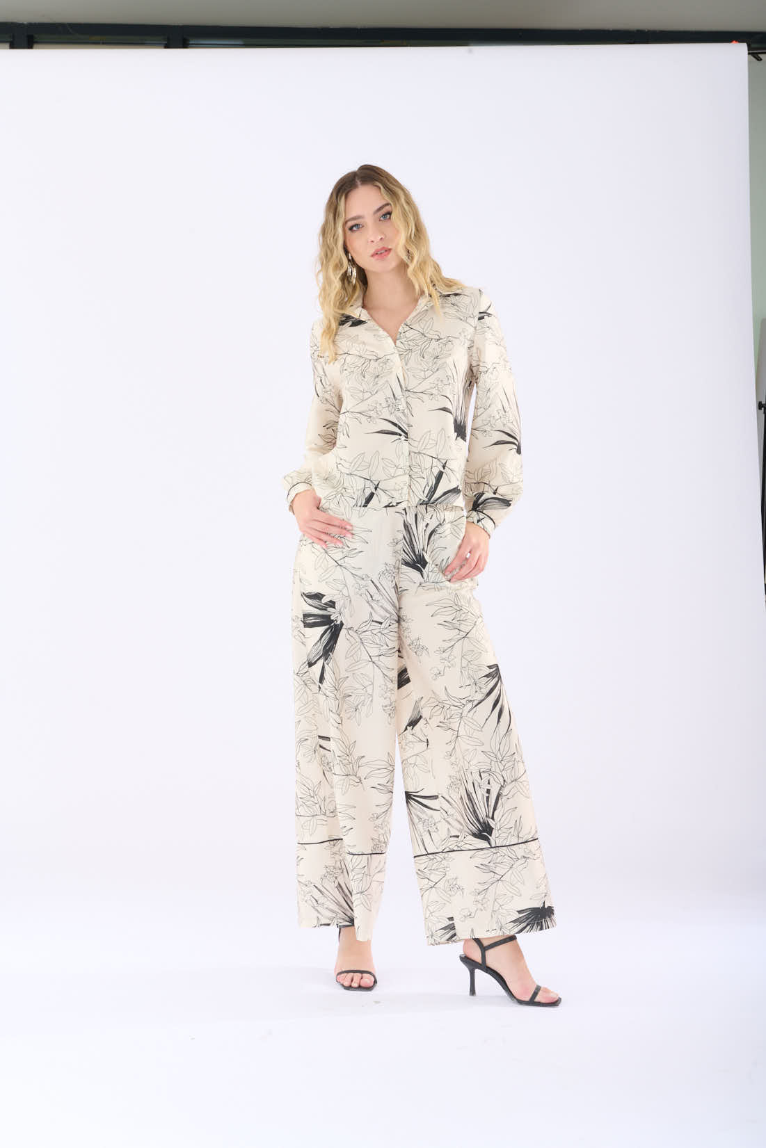 Pantalone stampa floreale