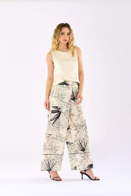 Pantalone stampa floreale