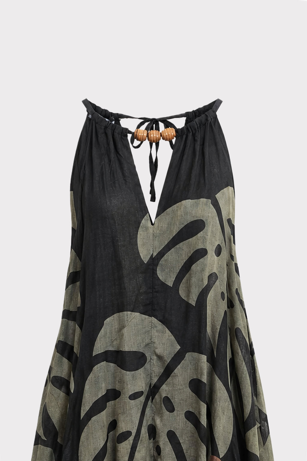 Abito halter stampa tropicale