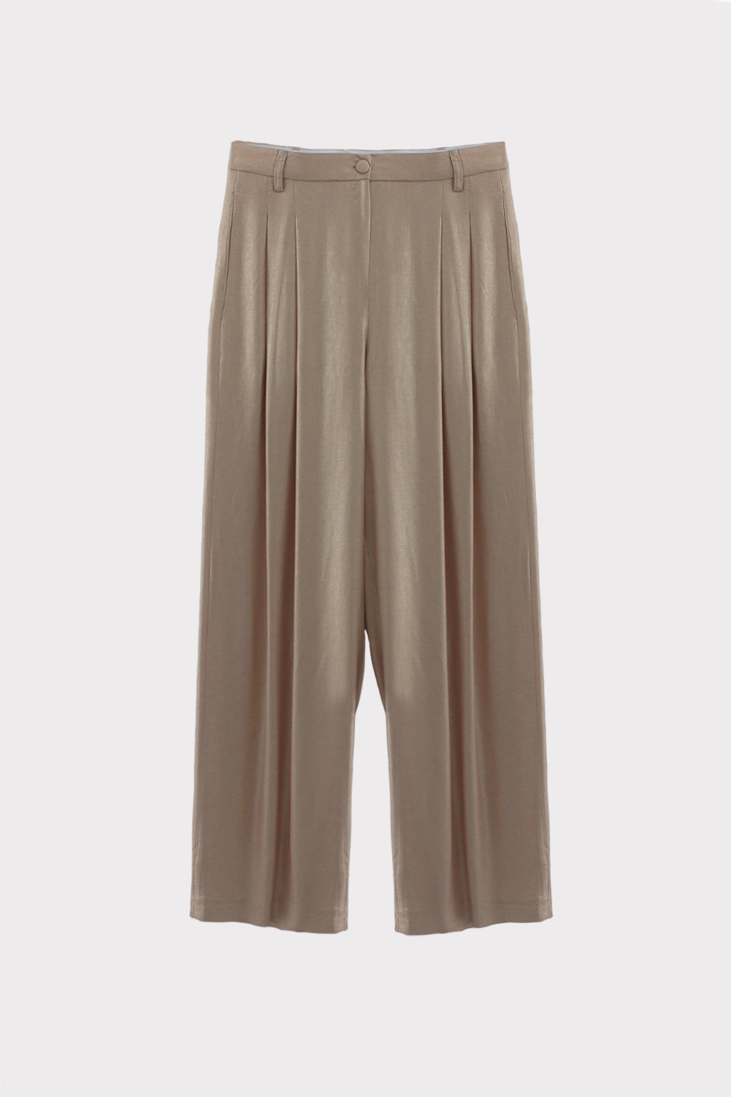 Pantalone lino placcato