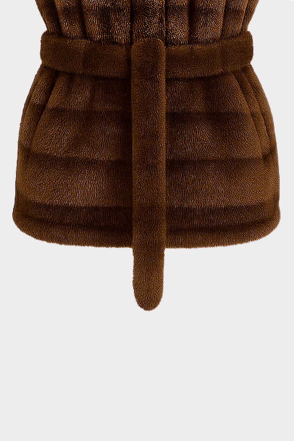 Gilet in ecopelliccia con cintura