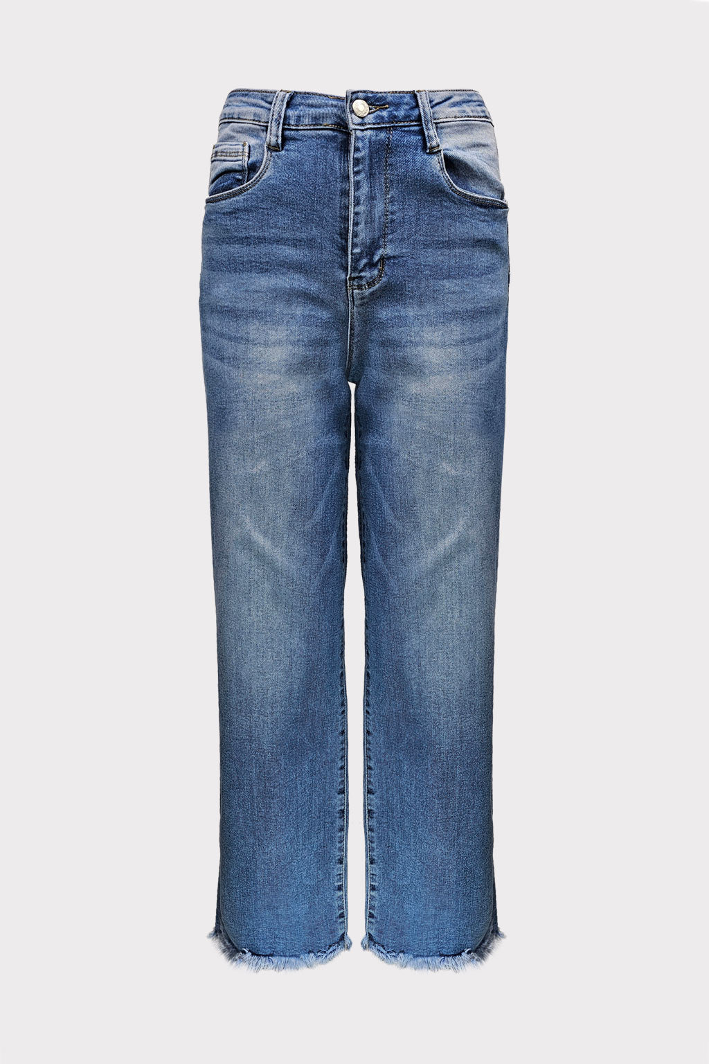 Jeans sfrangiato al fondo
