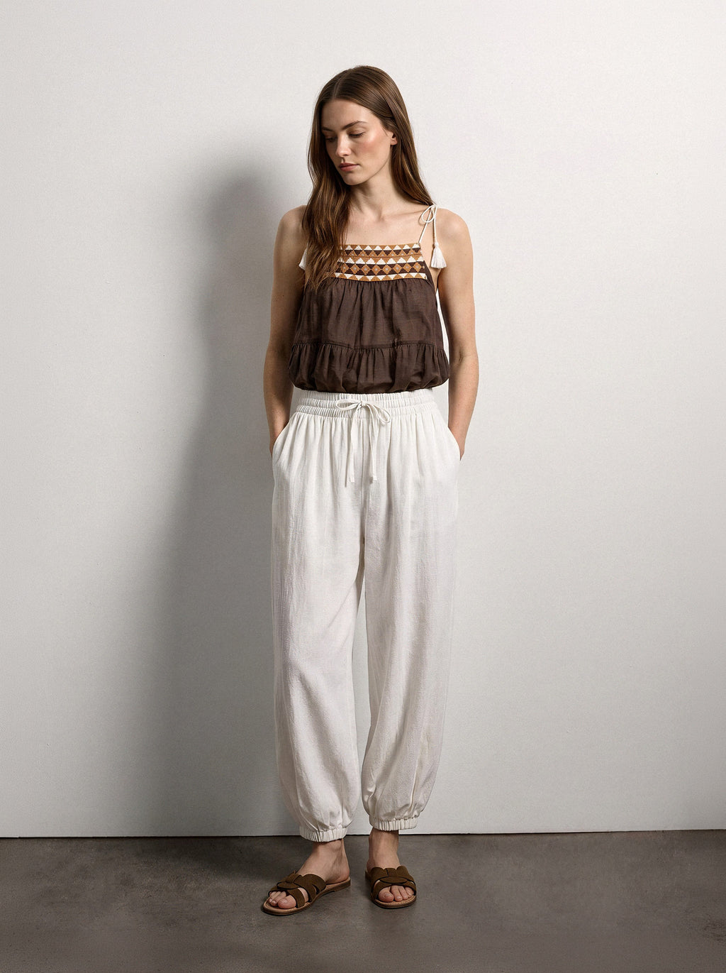 Pantaloni balloon vita elastica