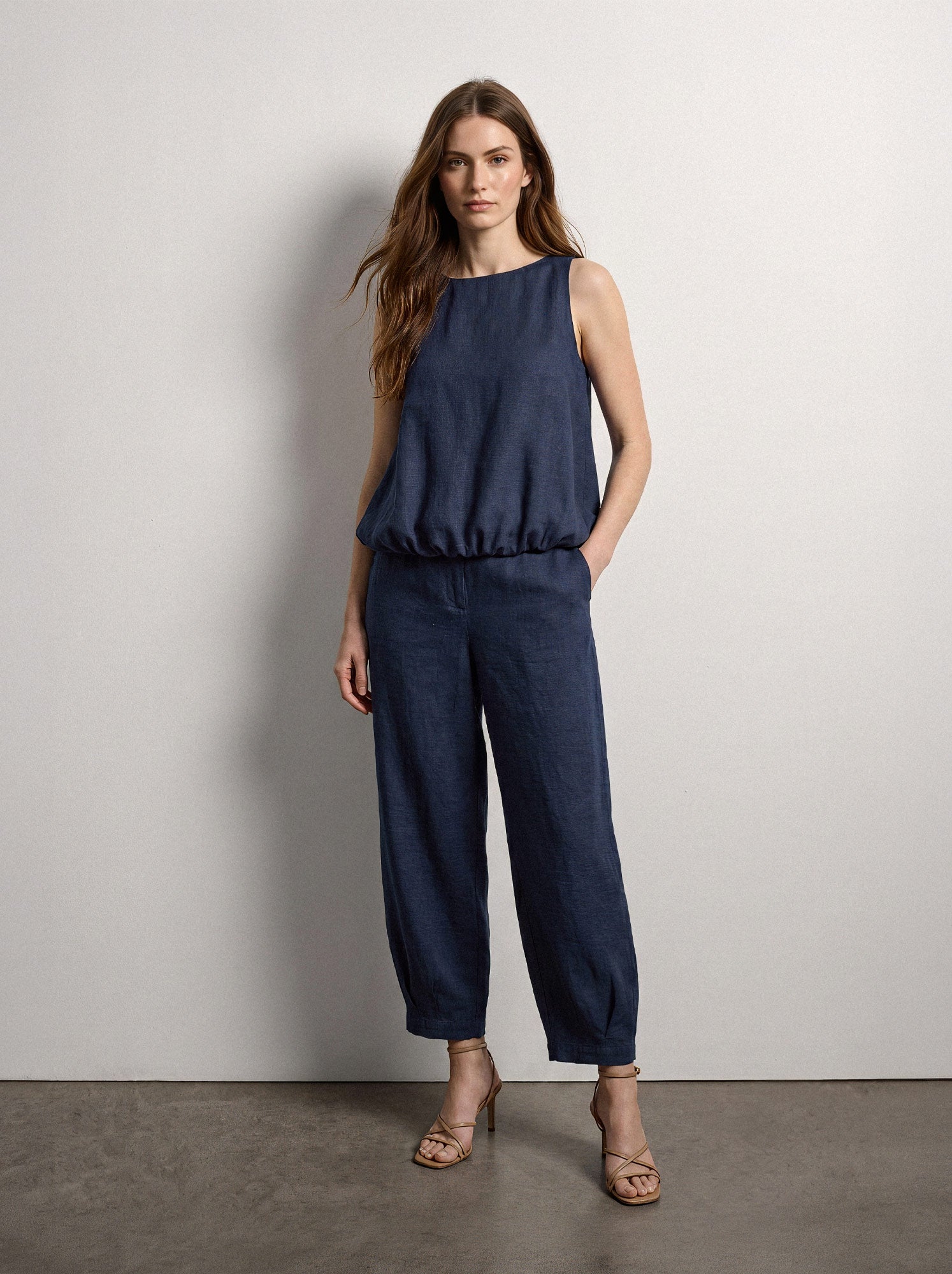 Pantaloni balloon vita elastica