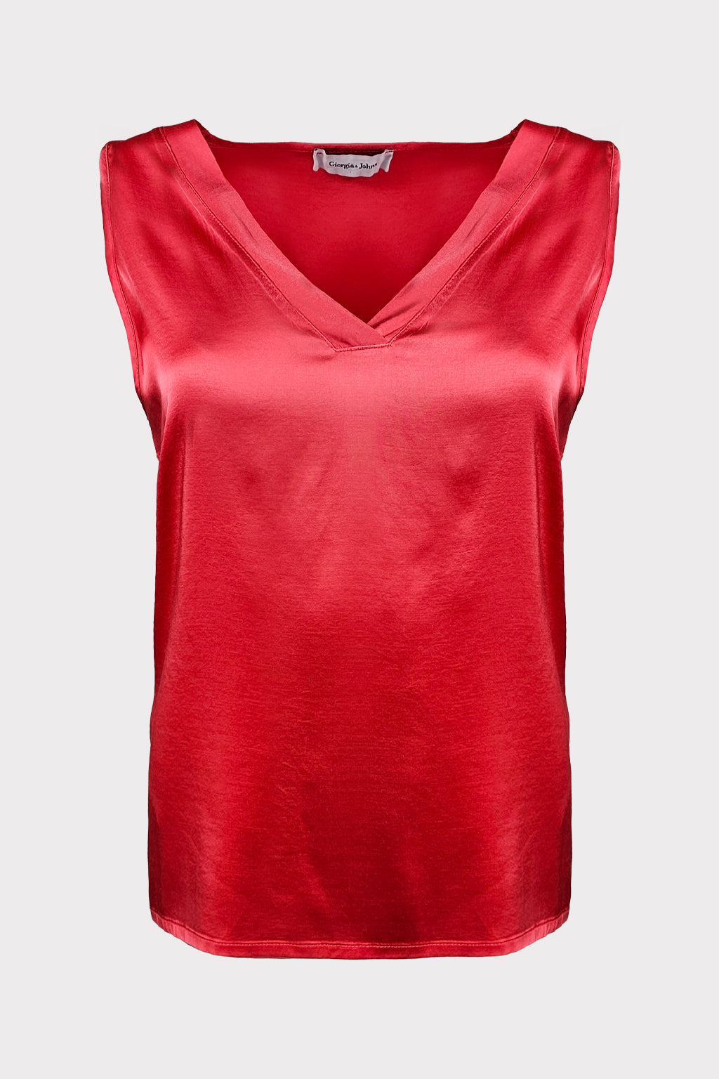 Top raso scollo a V