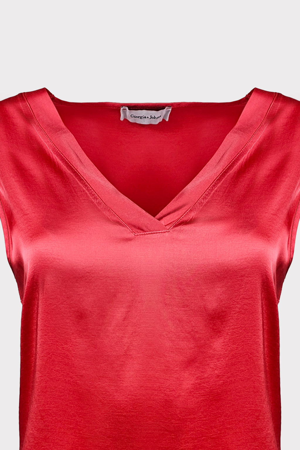 Top raso scollo a V