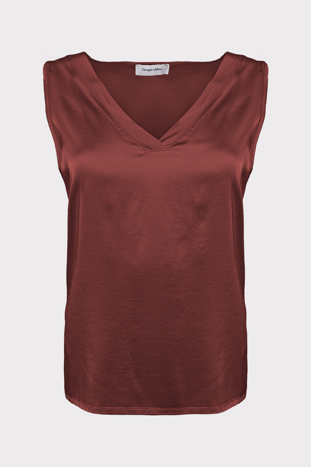 Top raso scollo a V