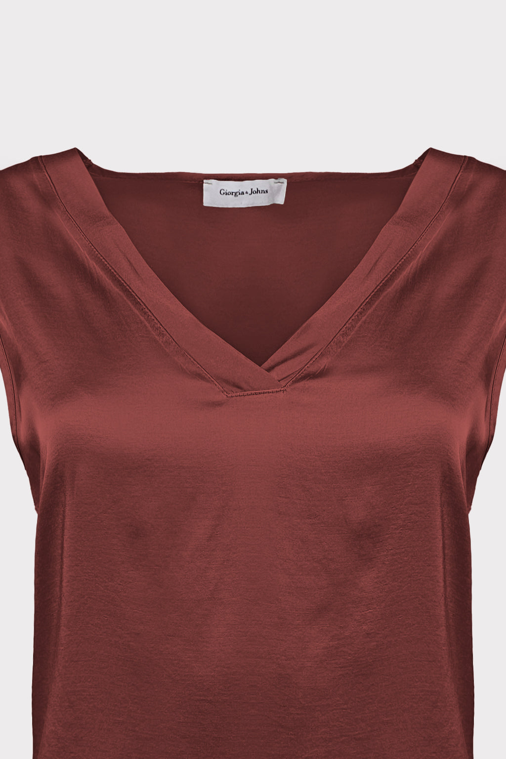 Top raso scollo a V