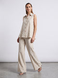 Pantaloni ampi riga