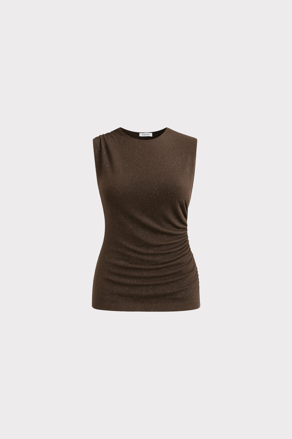 Top lurex con drappeggio