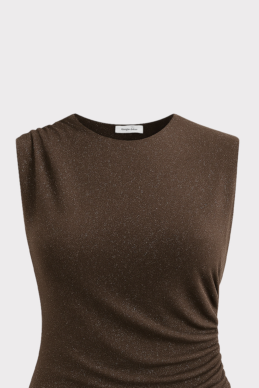 Top lurex con drappeggio