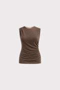 Top lurex con drappeggio