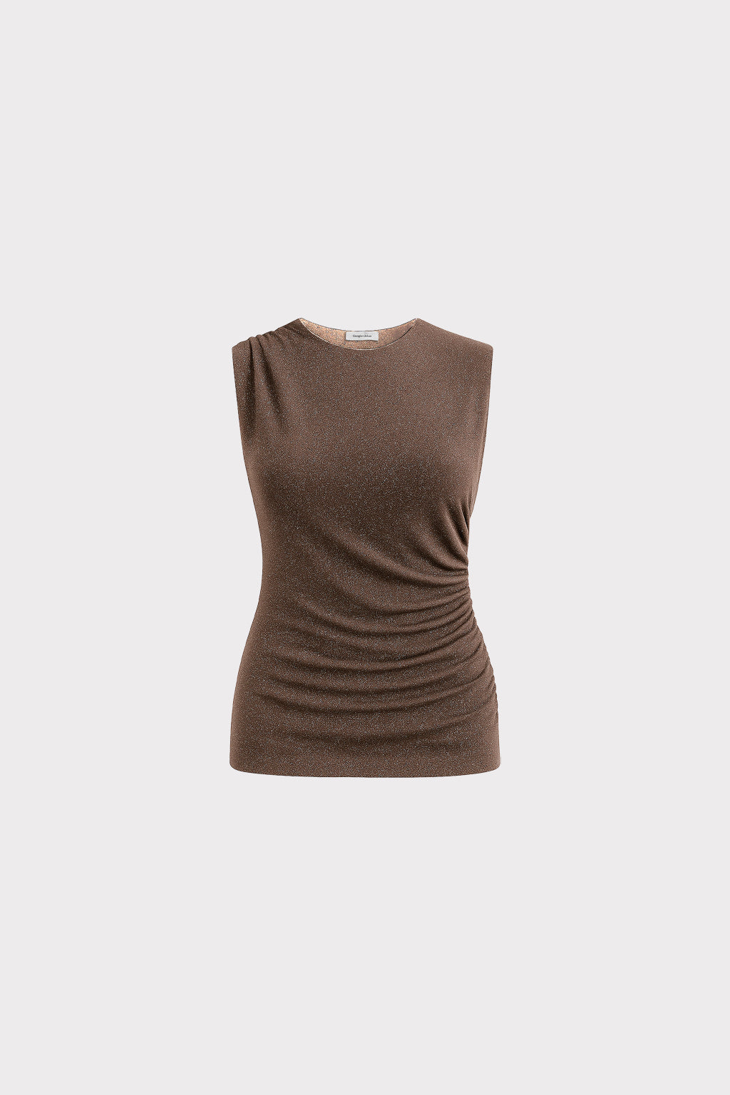 Top lurex con drappeggio