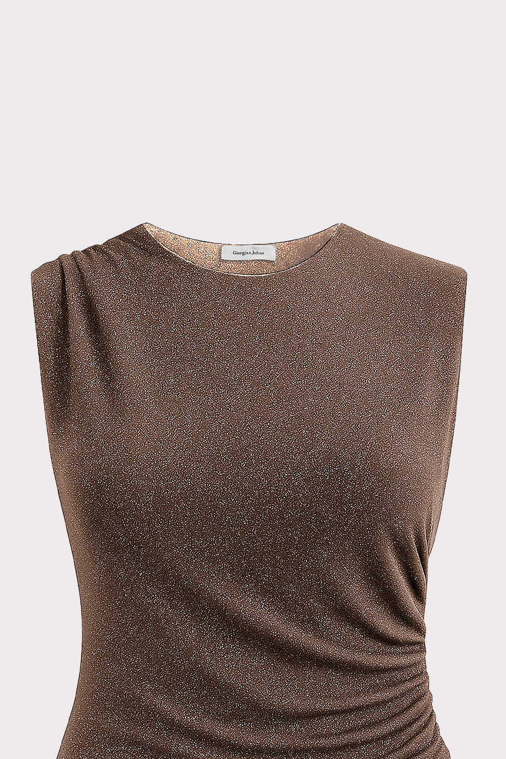 Top lurex con drappeggio