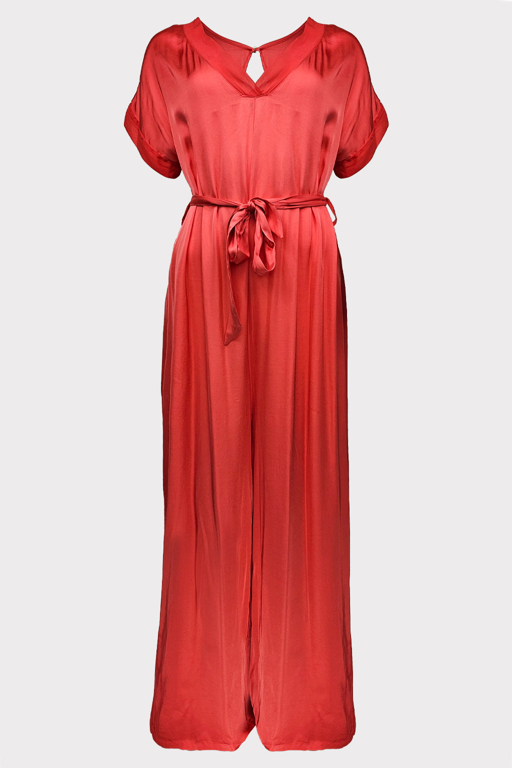 Tuta raso riporti chiffon